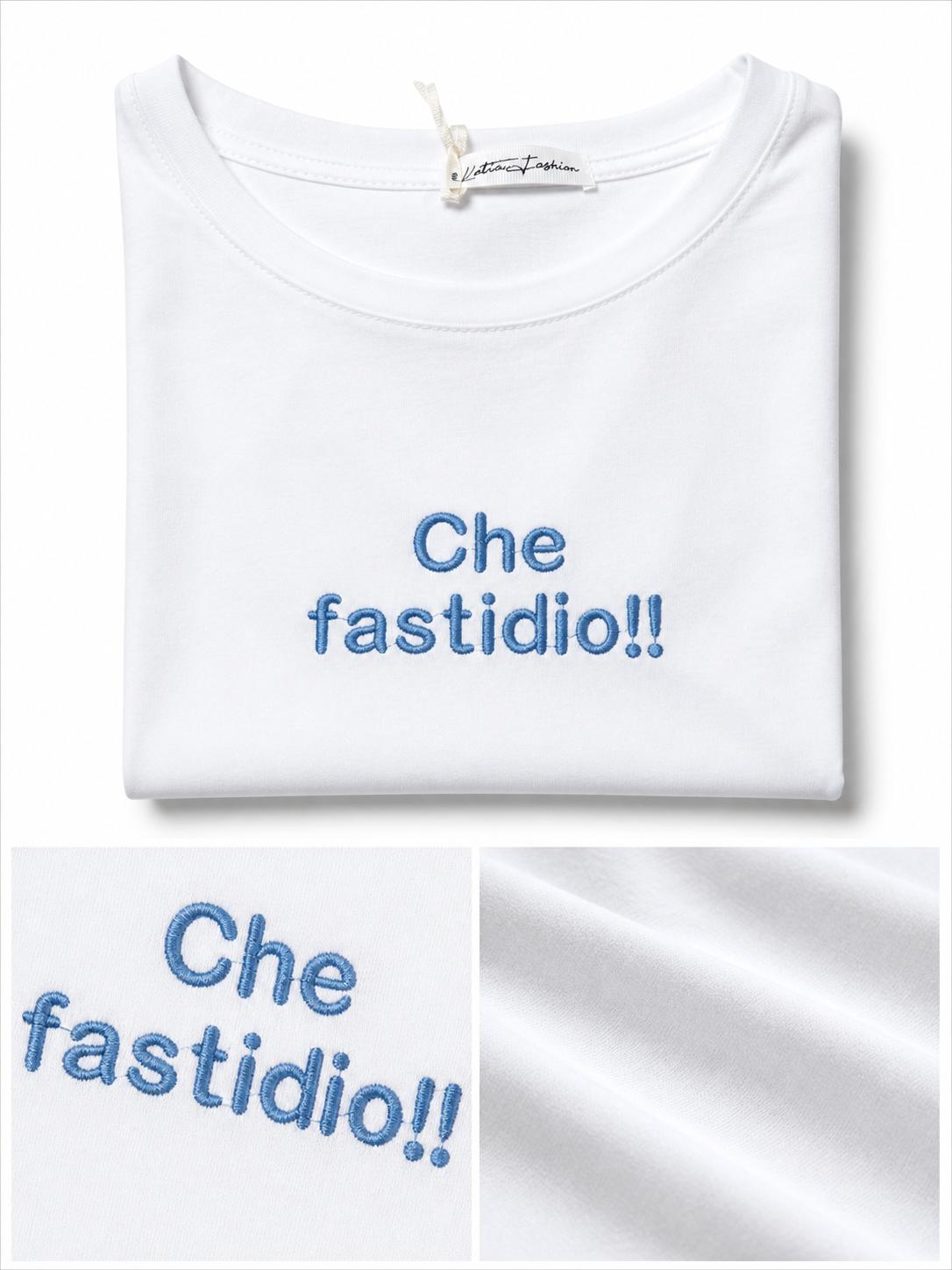 T-Shirt With Writes Ricamata 4.0