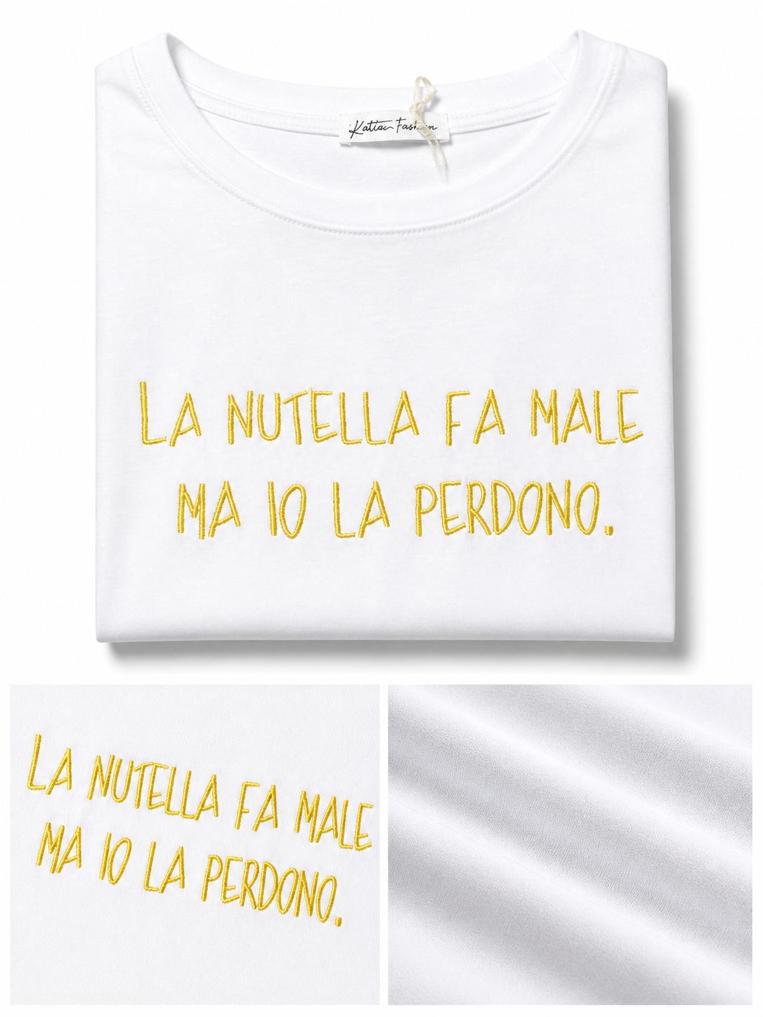T-Shirt With Writes Ricamata 4.0