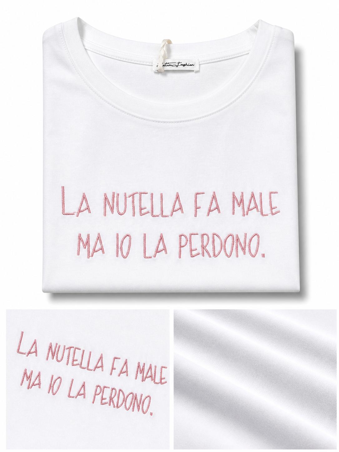 T-Shirt With Writes Ricamata 4.0