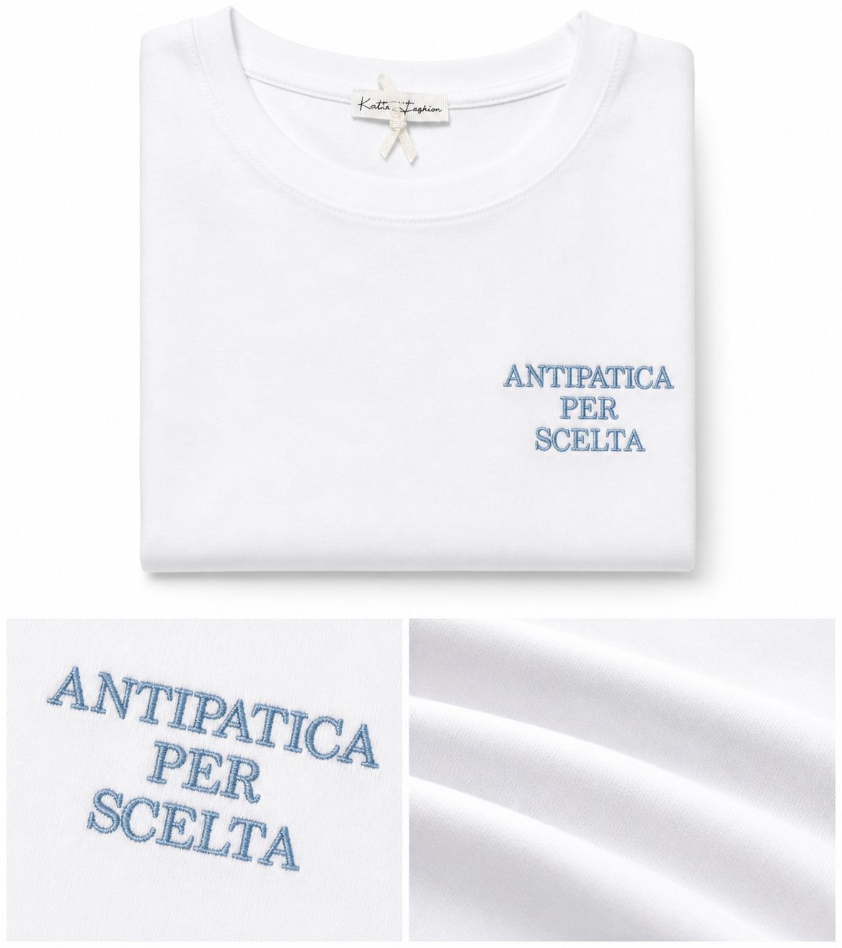 T-Shirt With Writes Ricamata 4.0