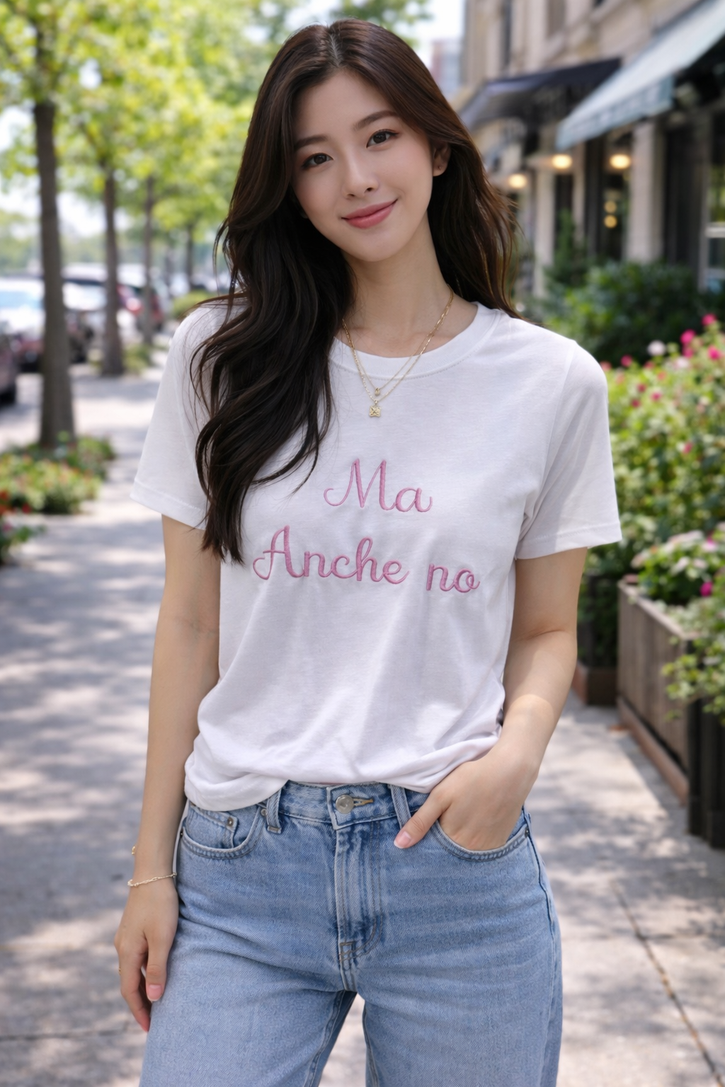 T-Shirt With Writes Ricamata