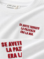 T-Shirt With Writes Ricamata 4.0