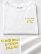 T-Shirt With Writes Ricamata 4.0