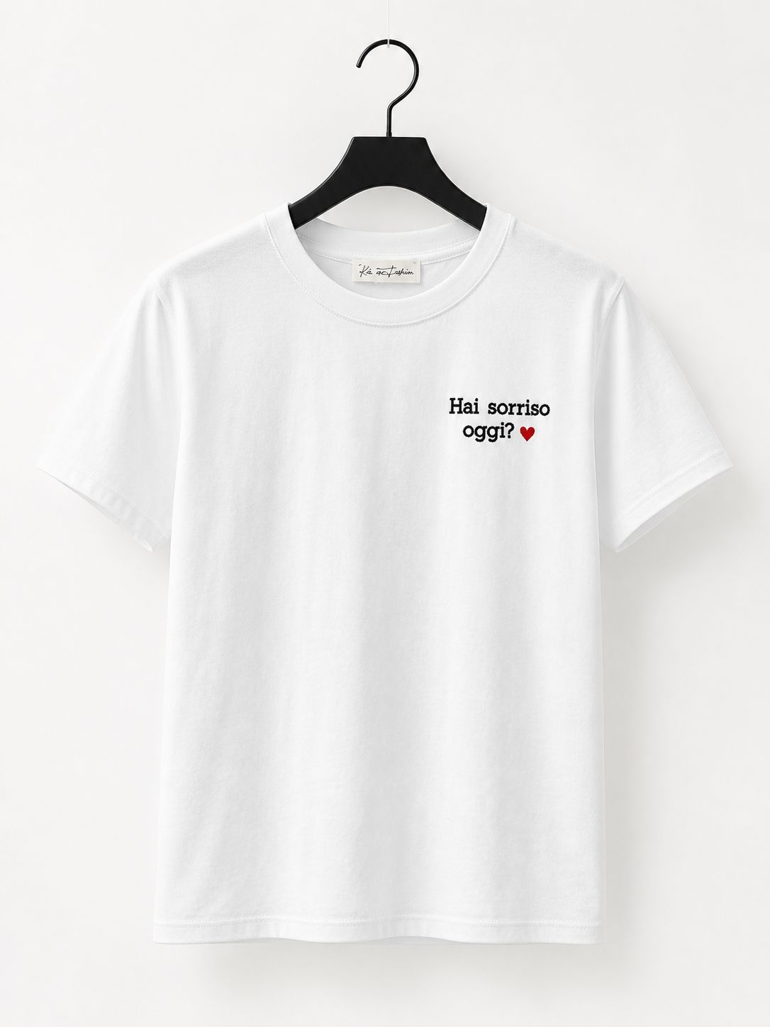 T-Shirt con Writes Ricamata 5.0