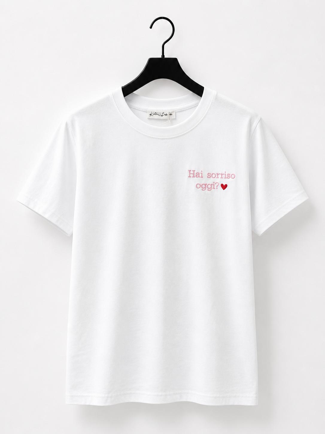 T-Shirt con Writes Ricamata 5.0