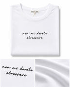 T-Shirt con Writes Ricamata 5.0