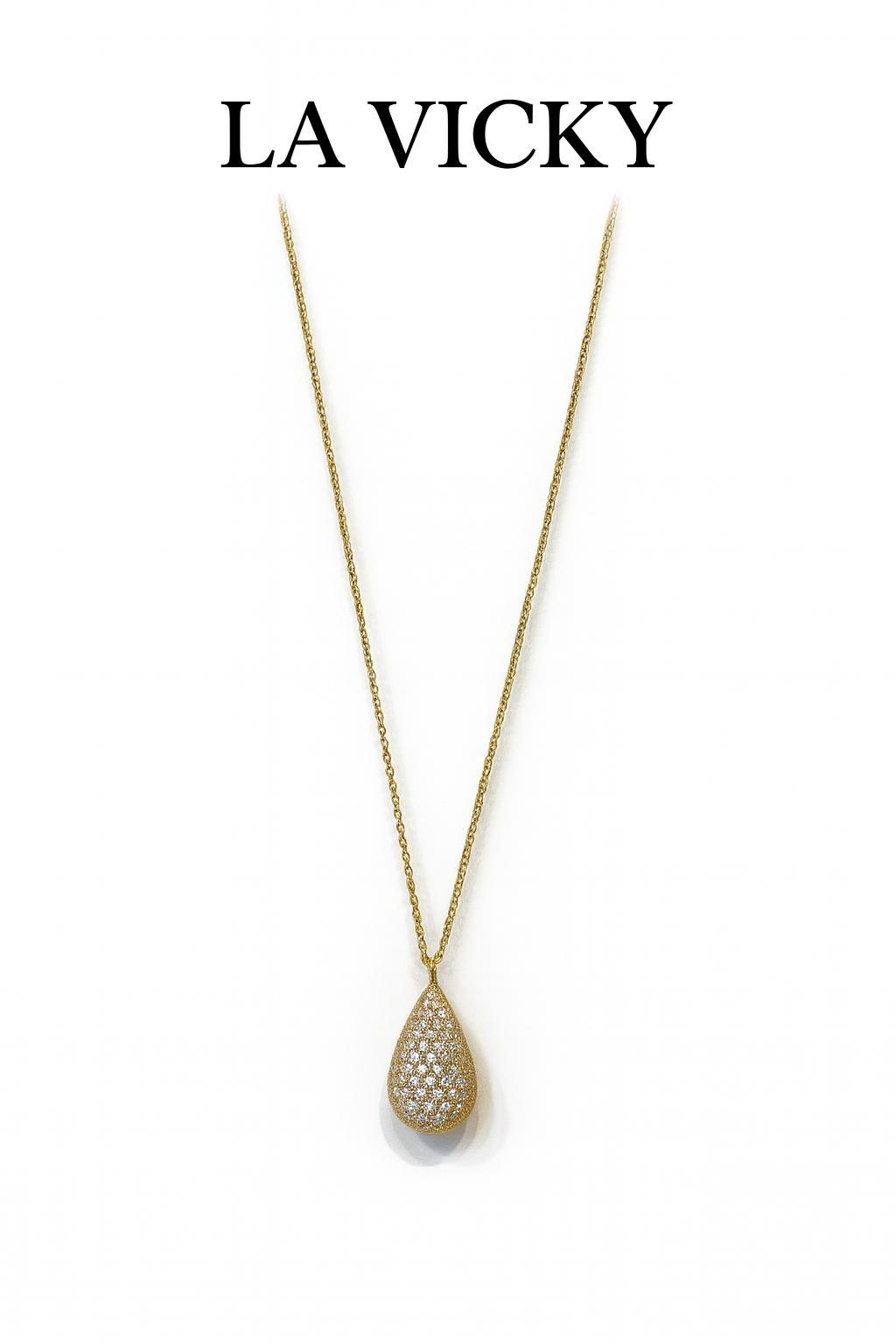 Collana Goccia con Brillantini