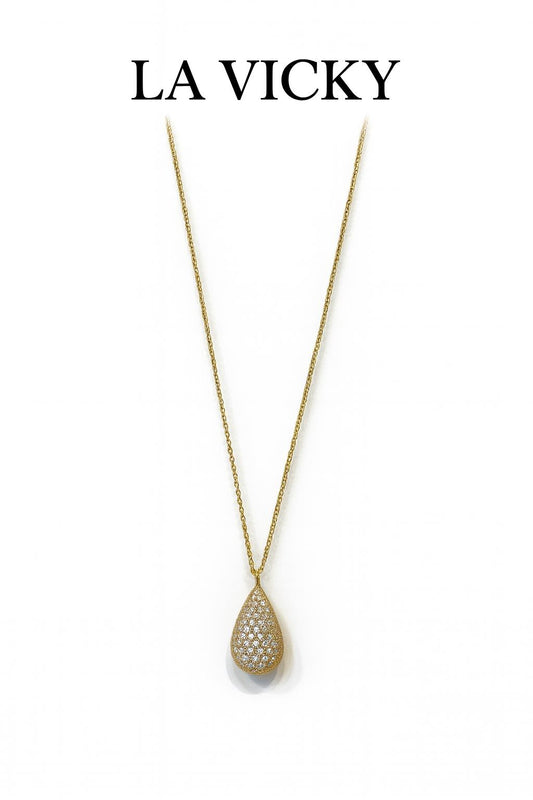 Collana Goccia con Brillantini