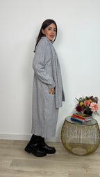 Cardigan Cozy Invernale con Sciarpa