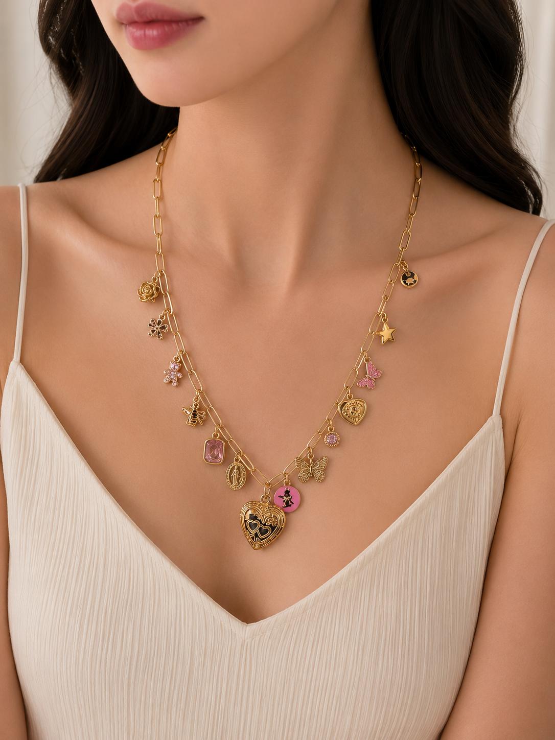 Collana Design Pink