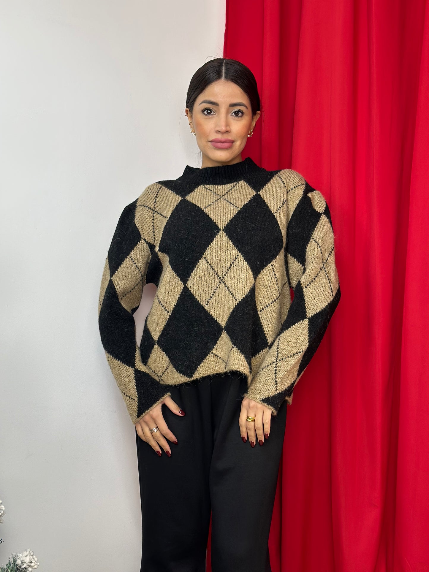 Pullover Argyle Bicolore