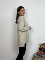 Maglia Over Girocollo Spalle Cadenti
