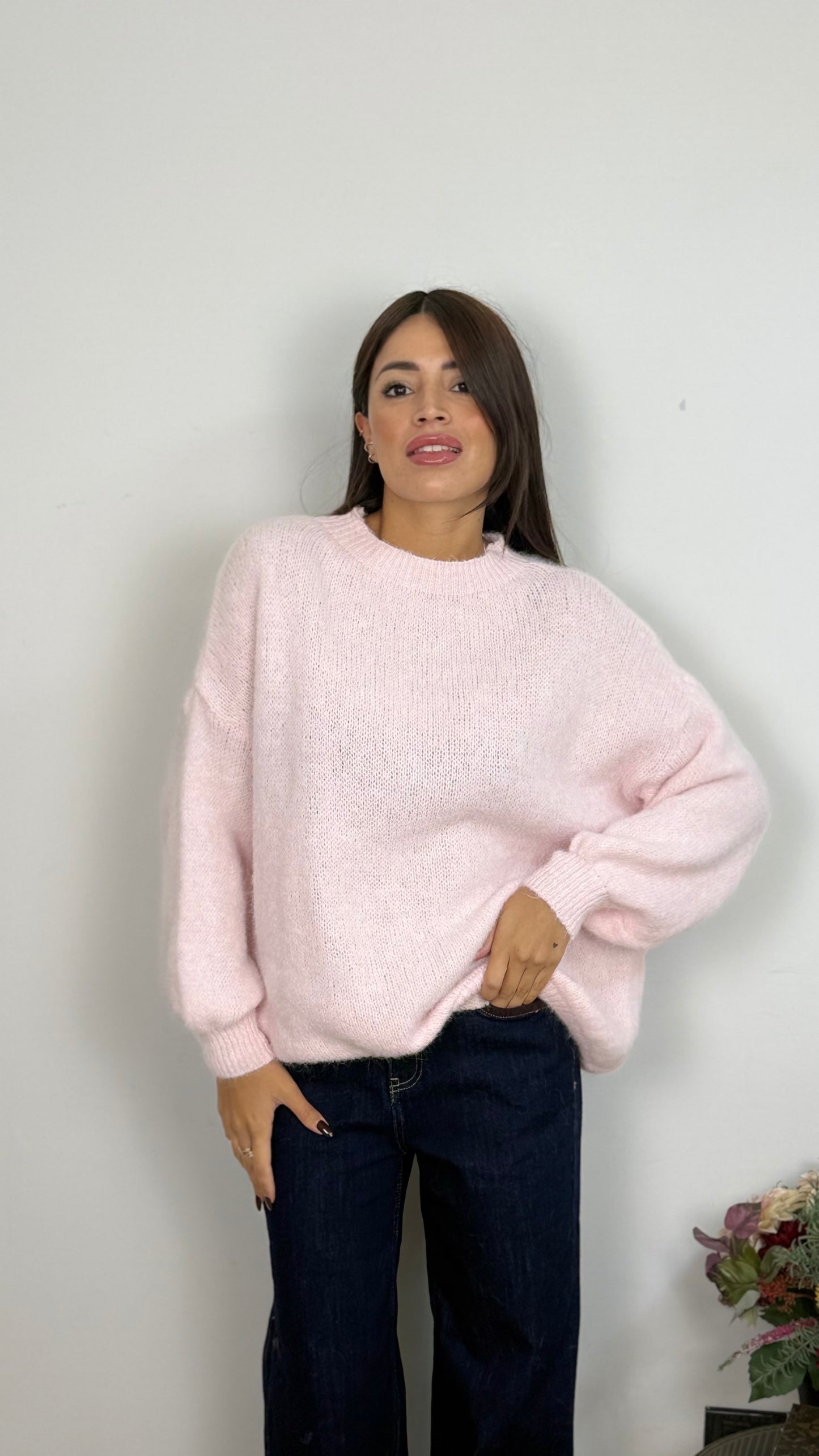 Maglione Girocollo Misto Lana