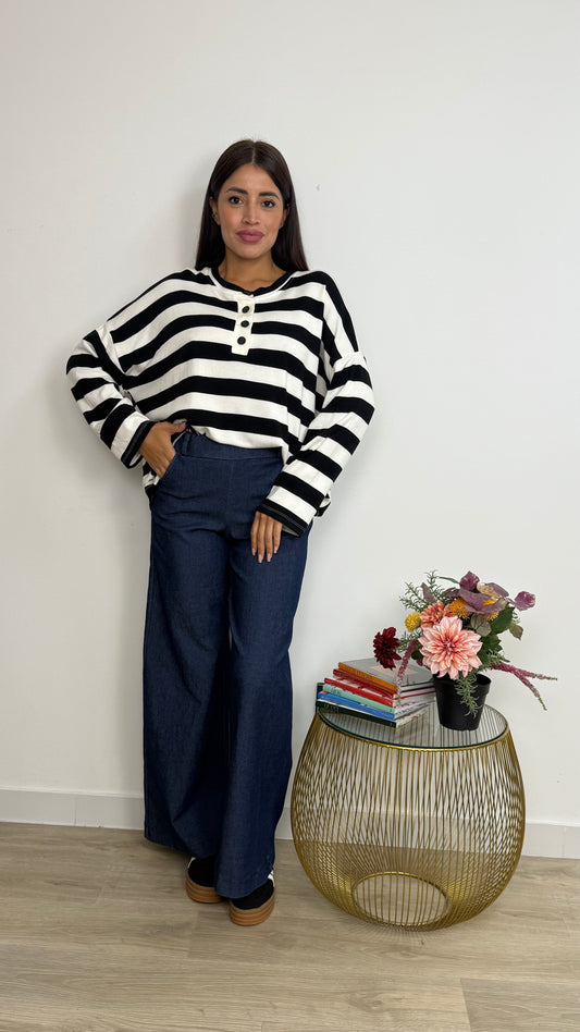 Jeans palazzo autunnale
