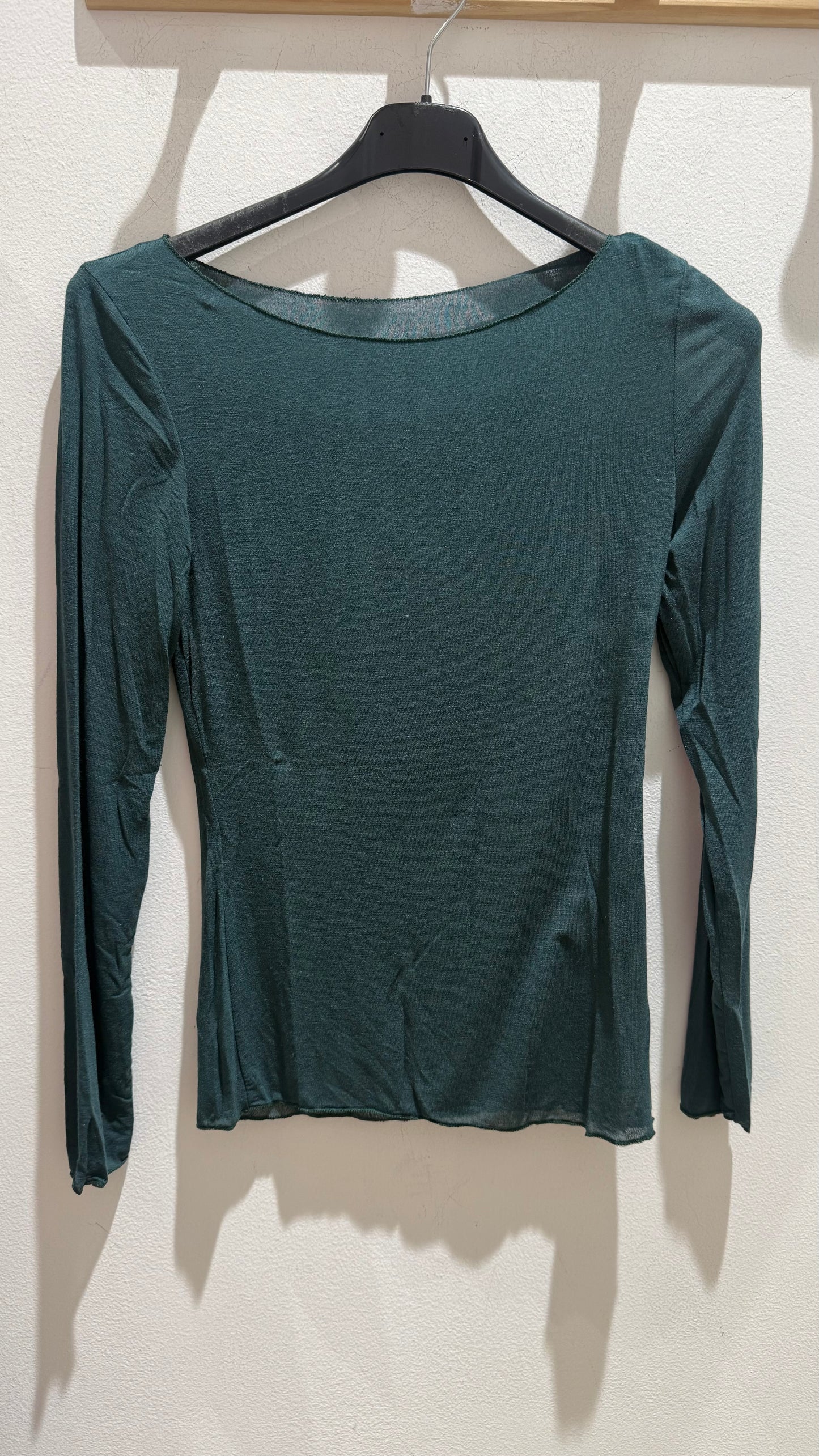 Maglietta girocollo con misto cashmere