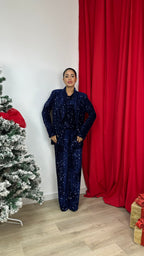 Pantalone a palazzo in paillettes