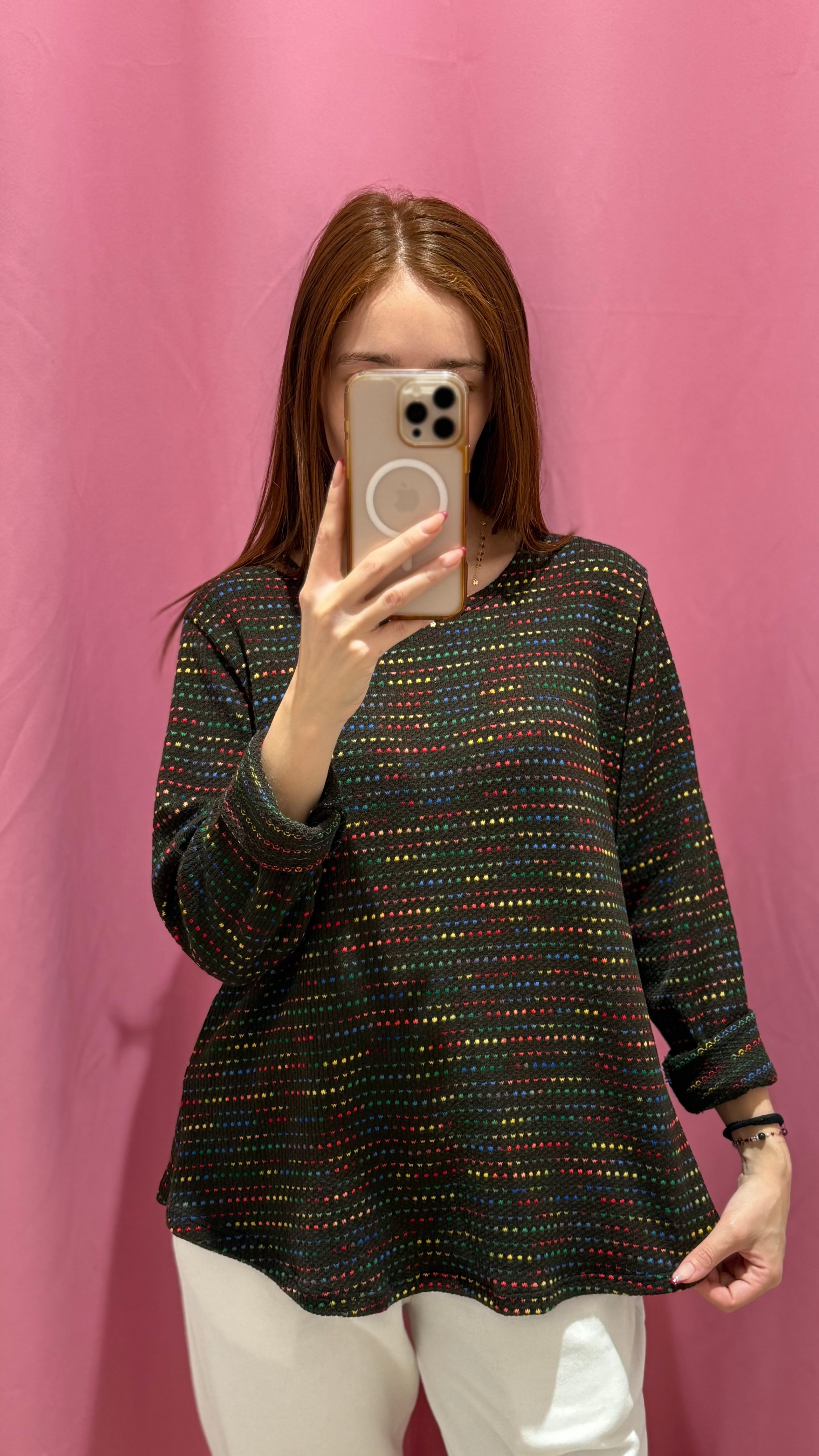 maglia pois multicolori