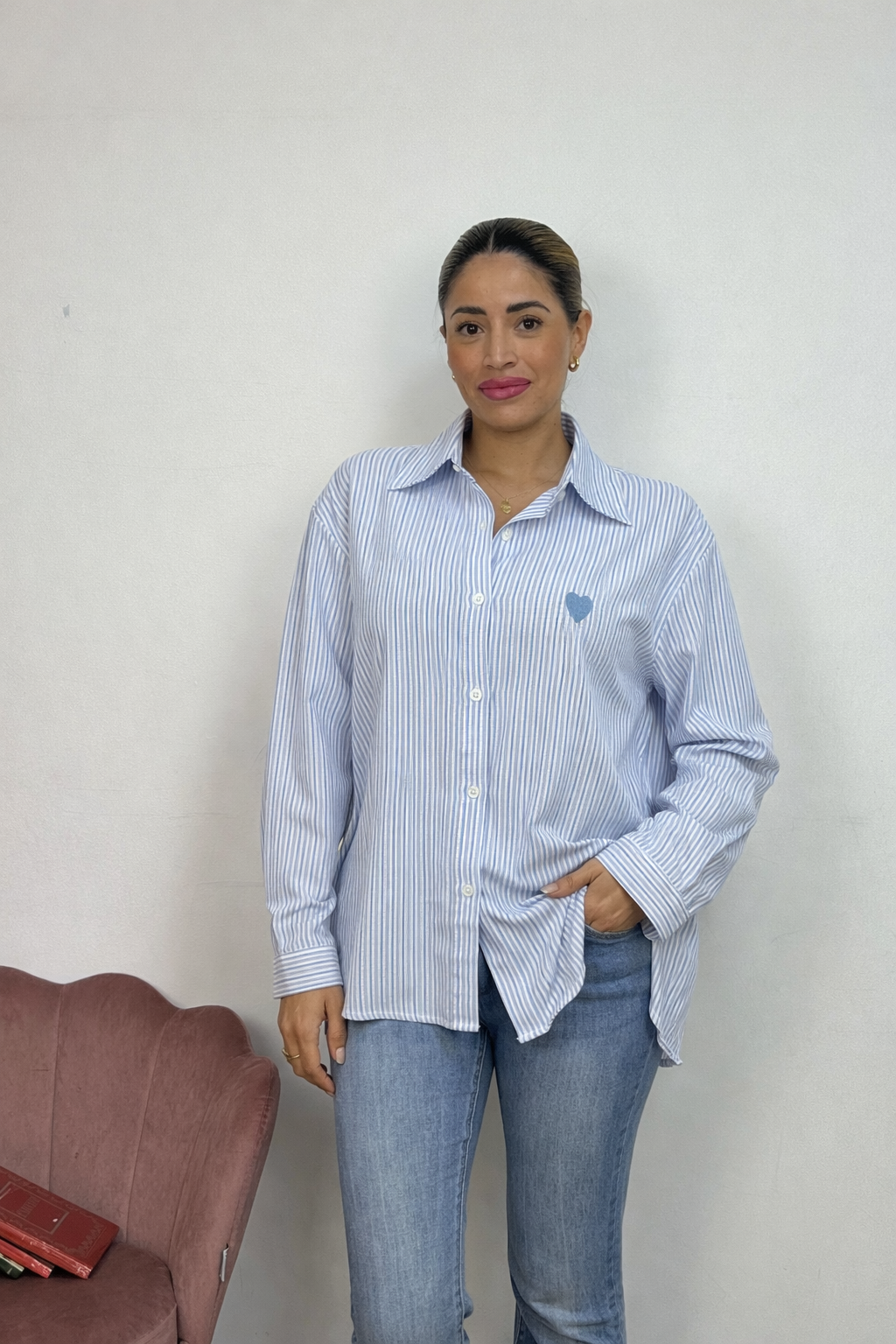 Camicia Over con Cuore Laterale