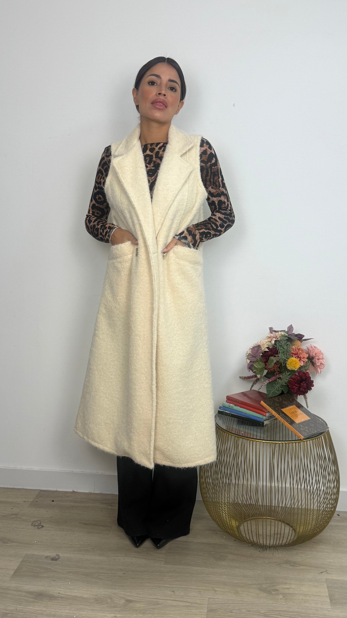 Gilet Lungo Lana Cotta