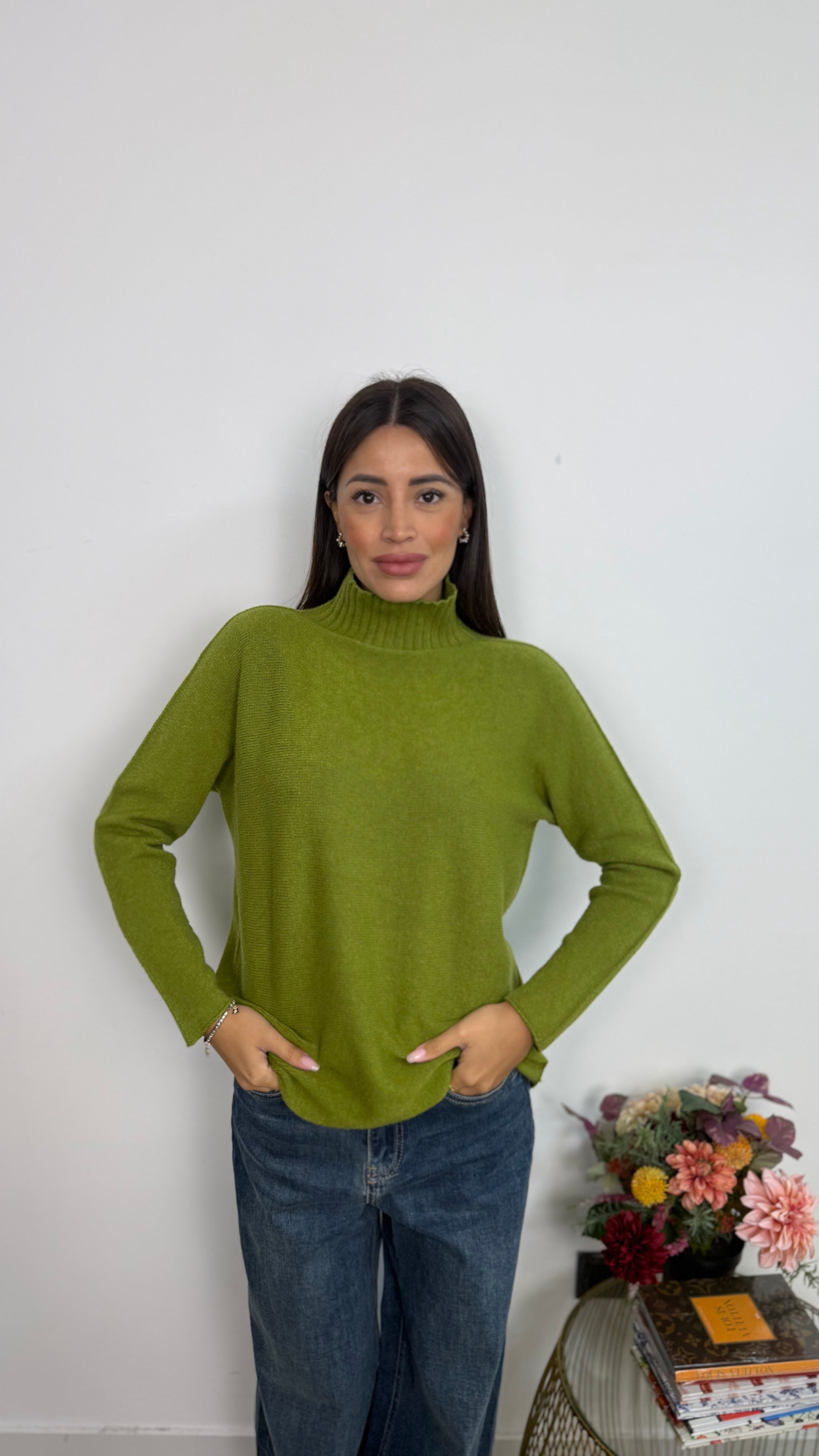 Maglione a Collo Mock