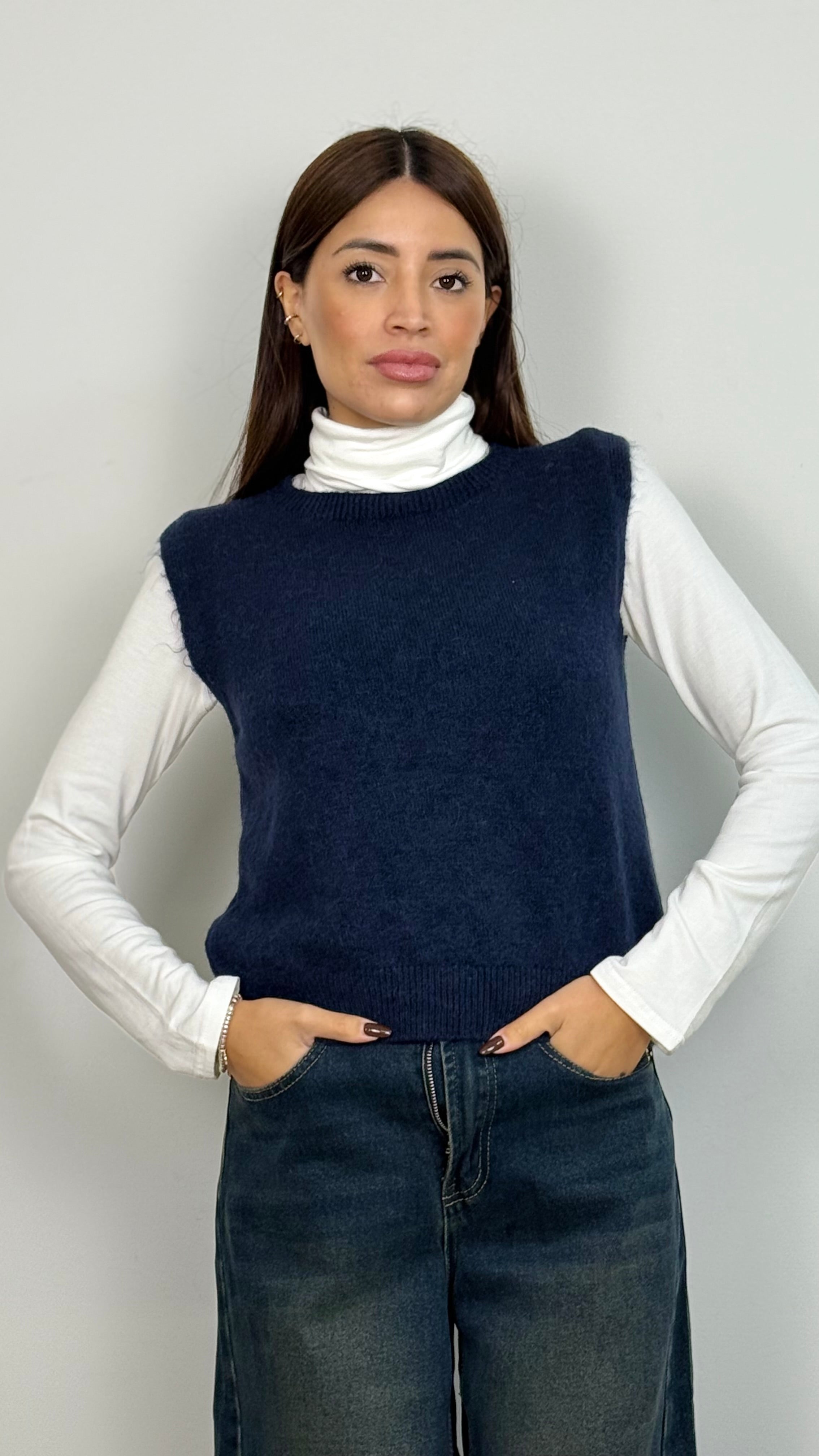 Gilet misto lana