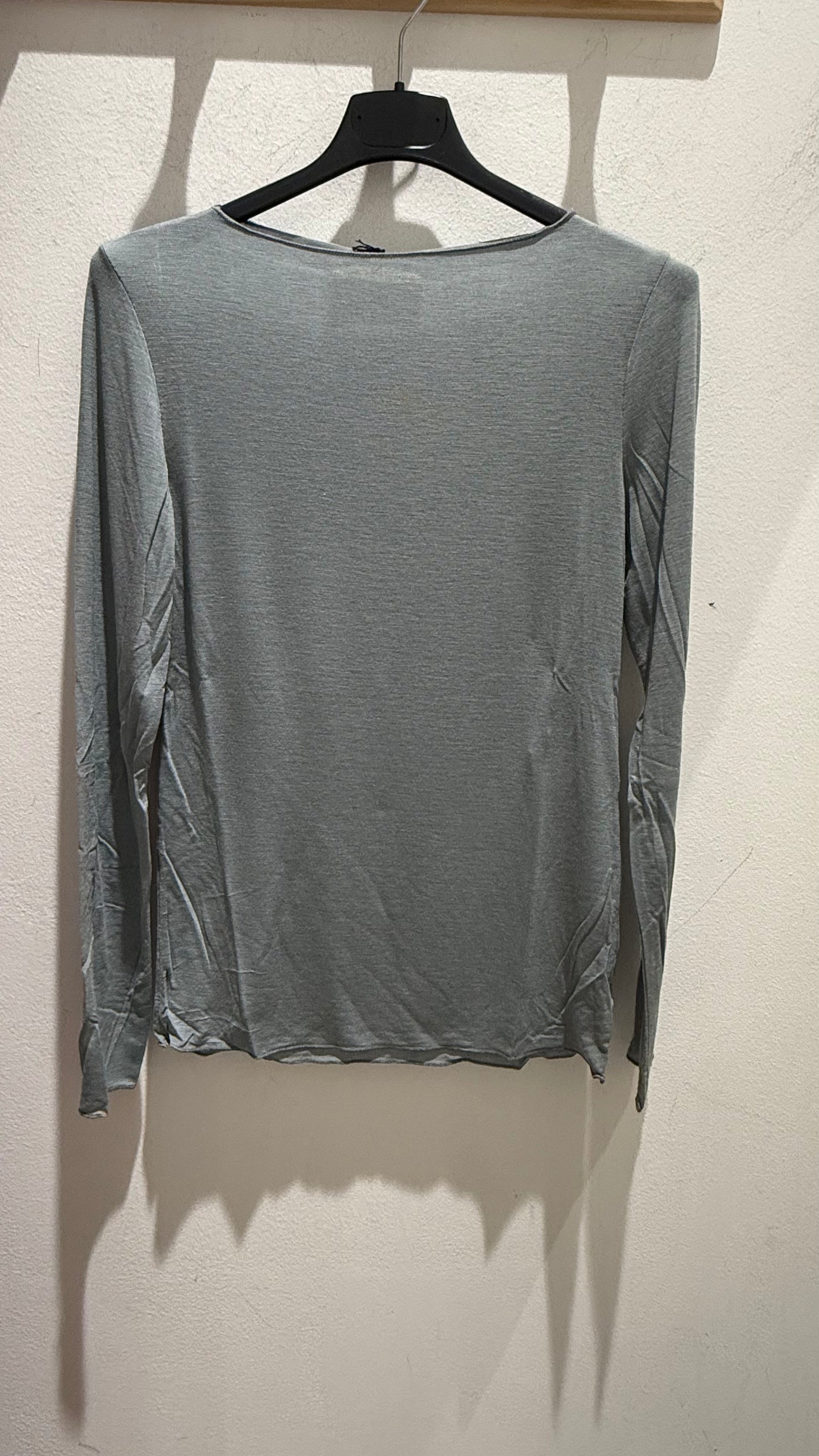 Maglietta girocollo con misto cashmere