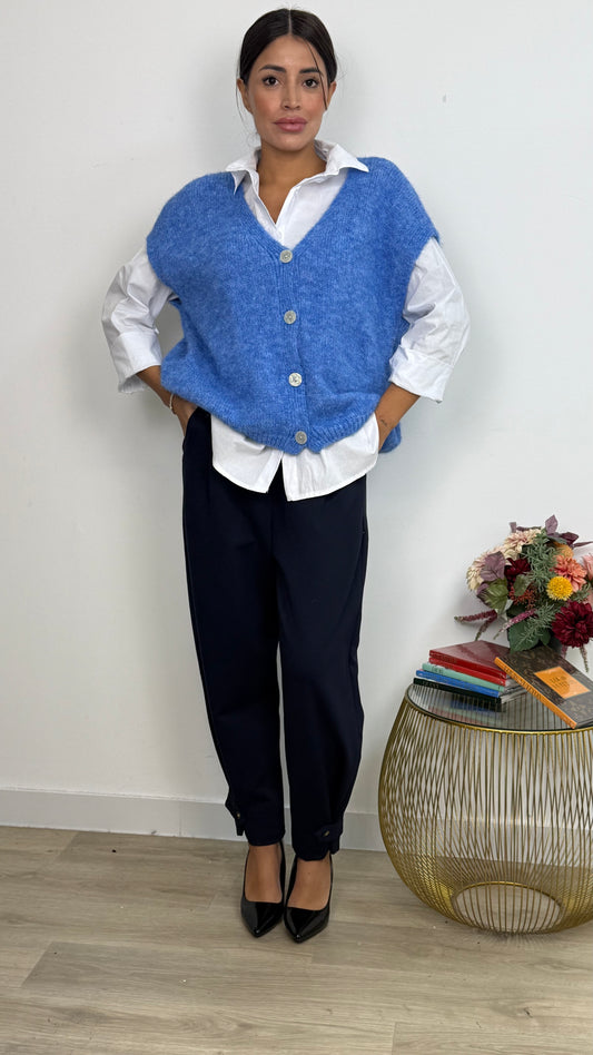 Gilet Con Bottoni Over