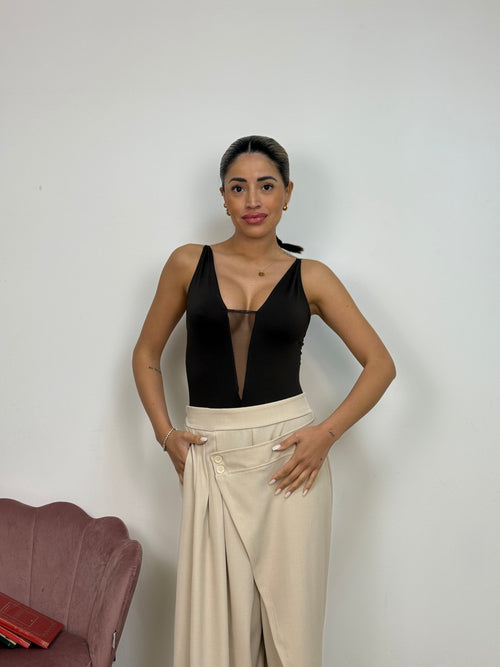Body a V con Trasparenza sulla Schiena
