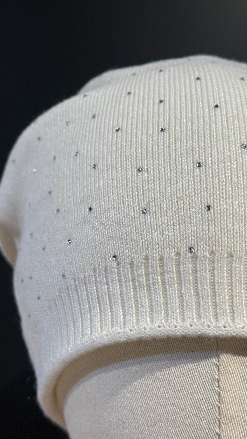 Cappello con Glitter Misto Cashmere