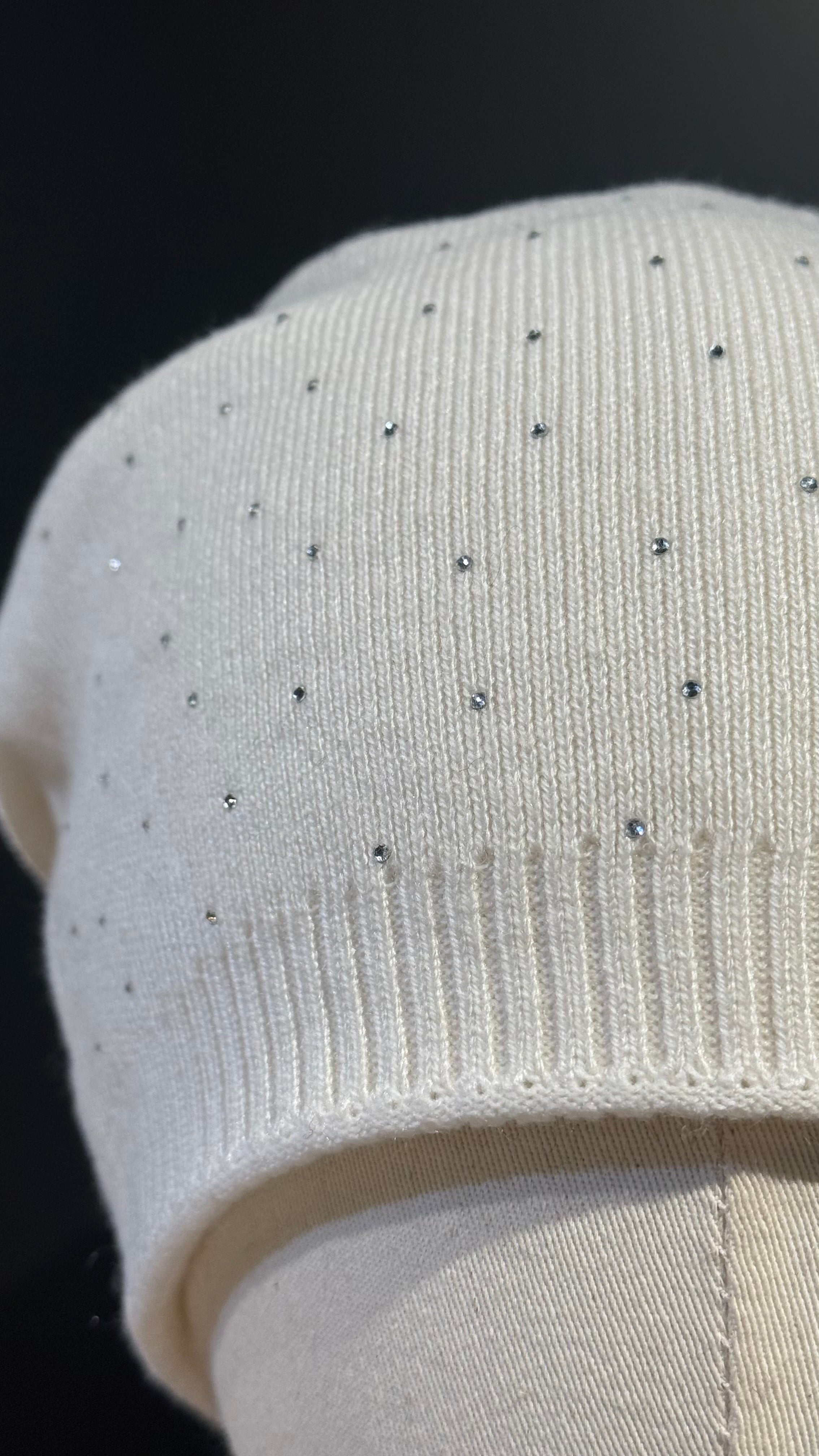 Cappello con Glitter Misto Cashmere