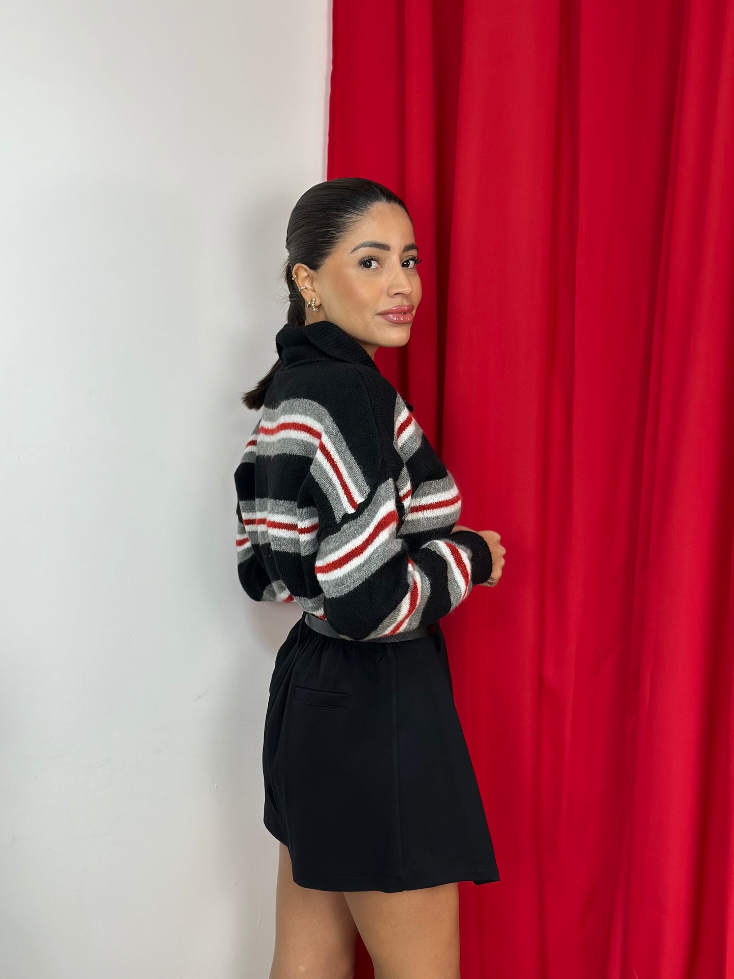 Minigonna pantaloncino plissettato