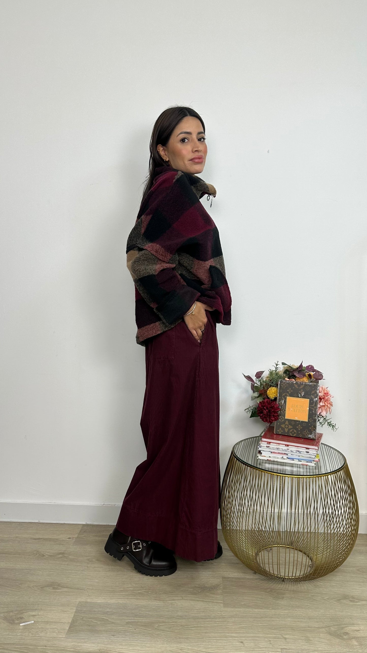 Giacca Oversize Effetto Plaid