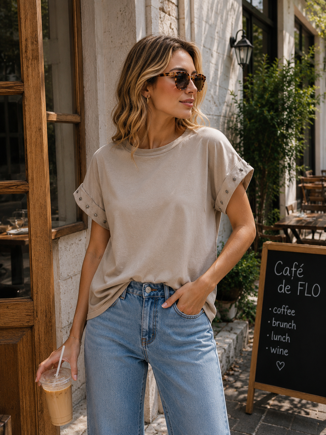 T-Shirt con le Borchie
