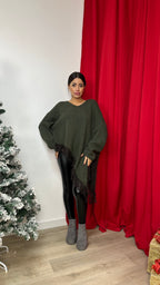 Maglione con Pizzo Assimetrico