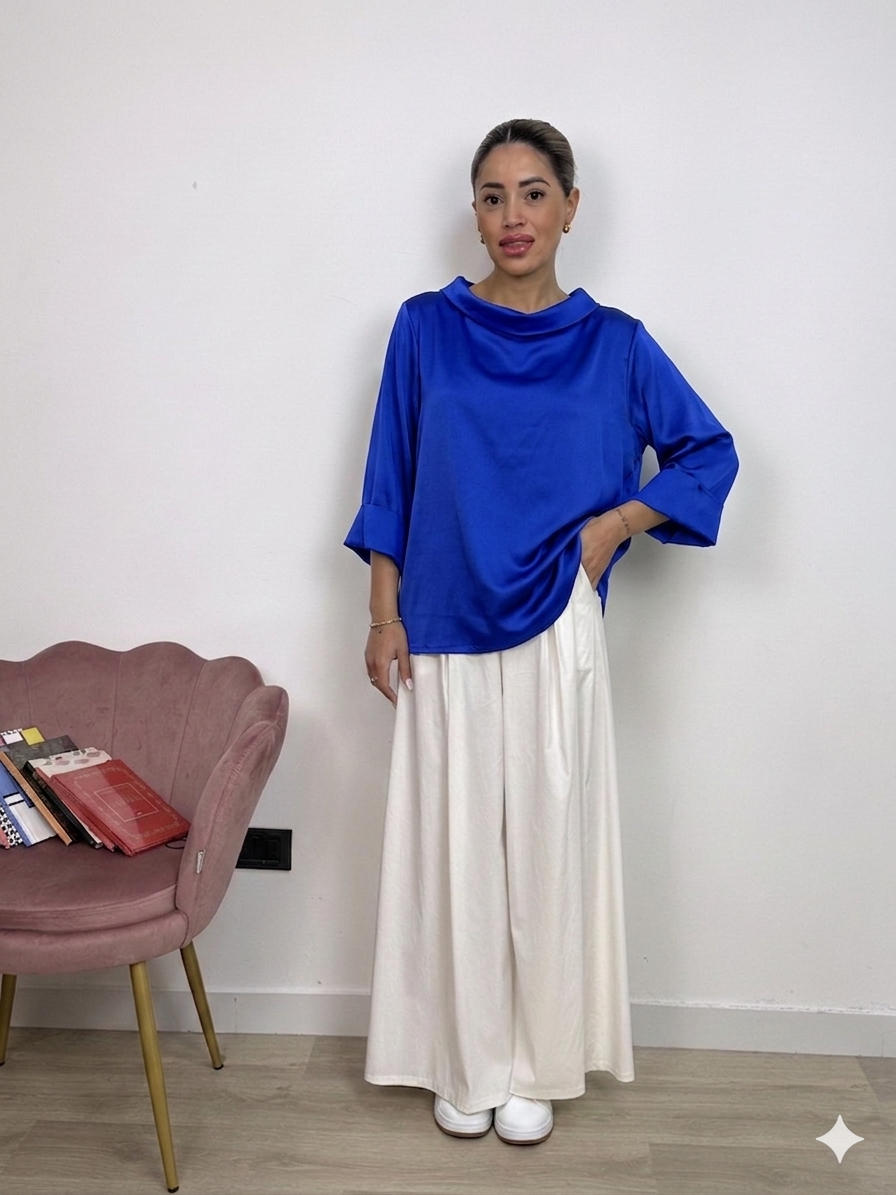 Maglia Scollo ad Anello in Raso