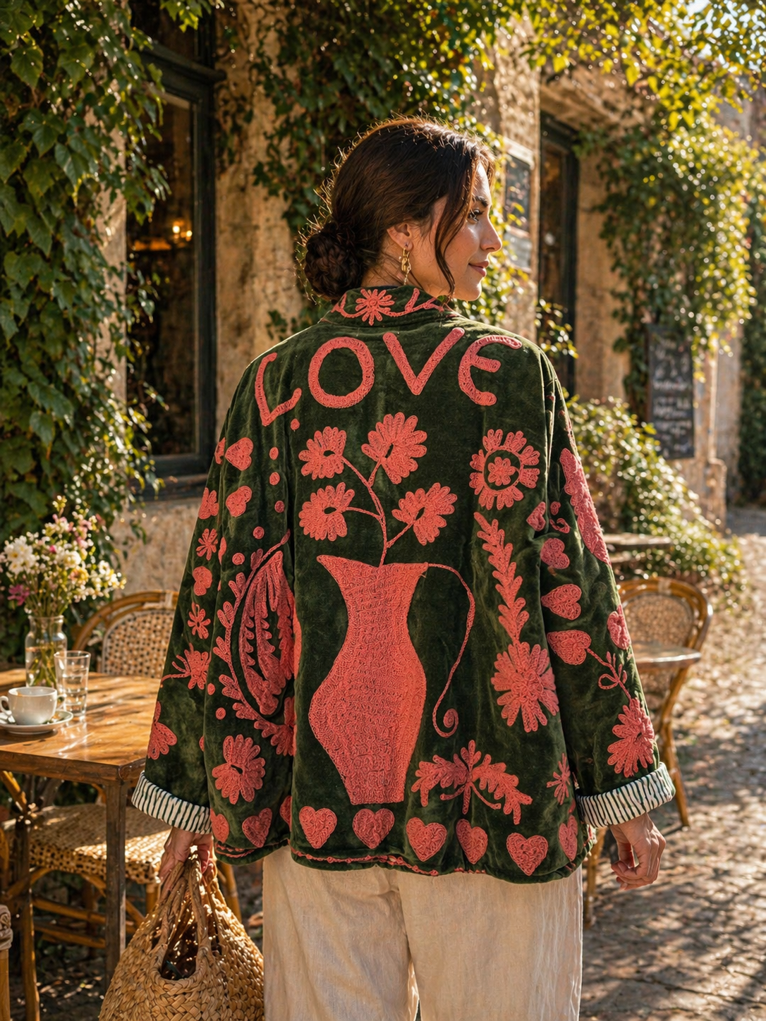 Giacca Etnica Ricamata Reversibile