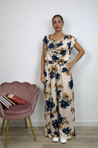 Pantalone Morbido Elasticizzato Fiorito