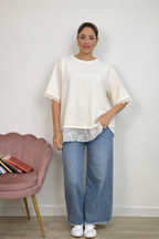 Maglia Over con Pizzo
