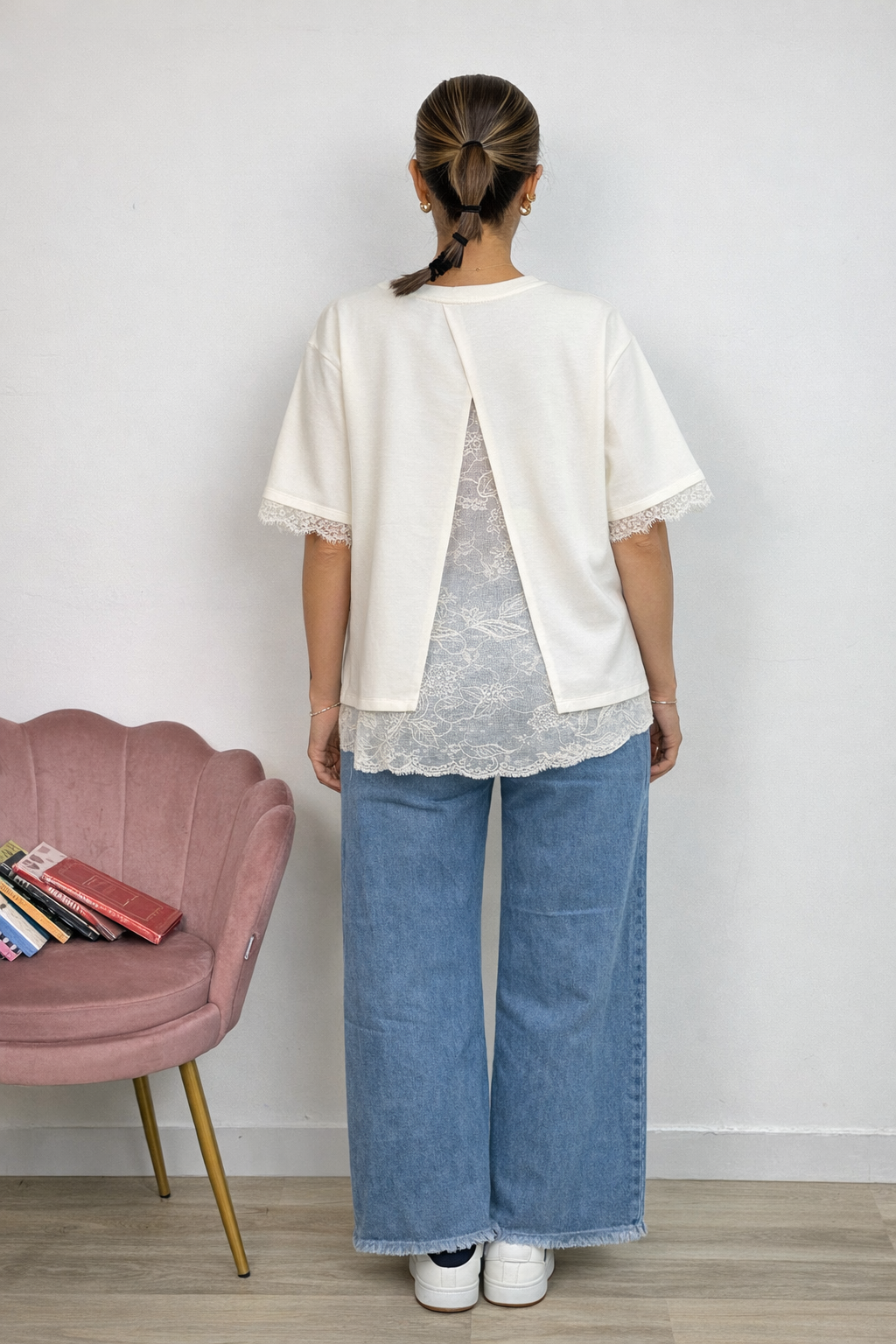 Maglia Over con Pizzo