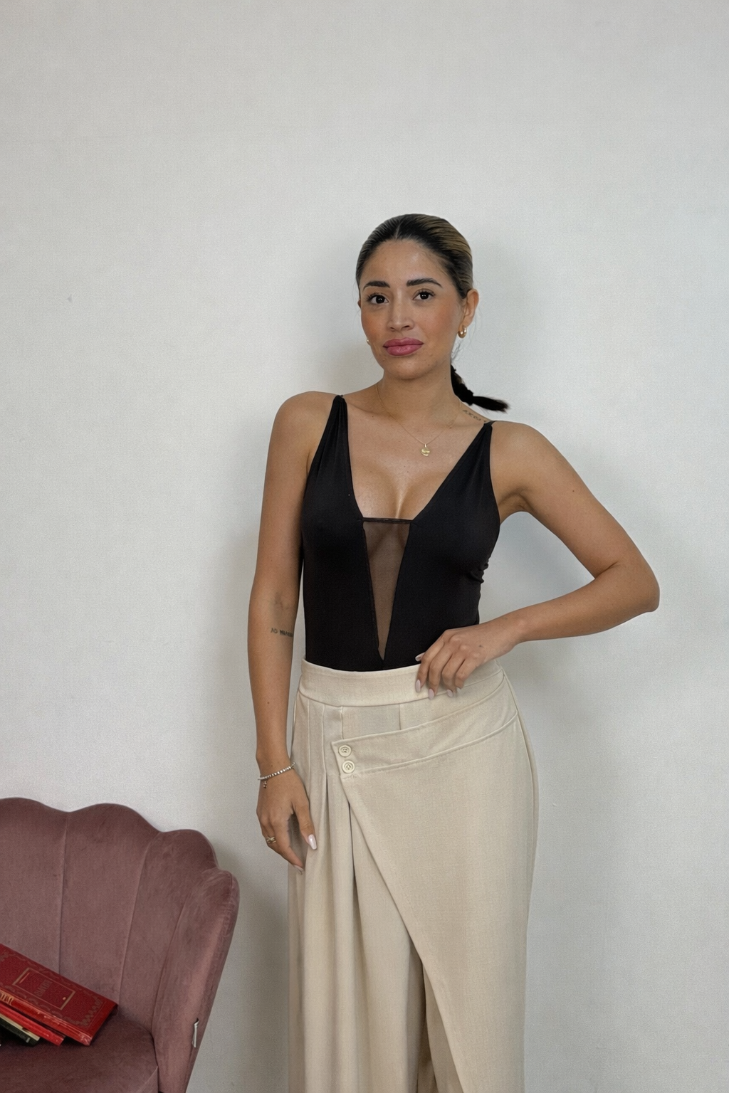 Body a V con Trasparenza sulla Schiena