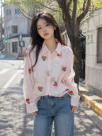Camicia Cherry Ricamata