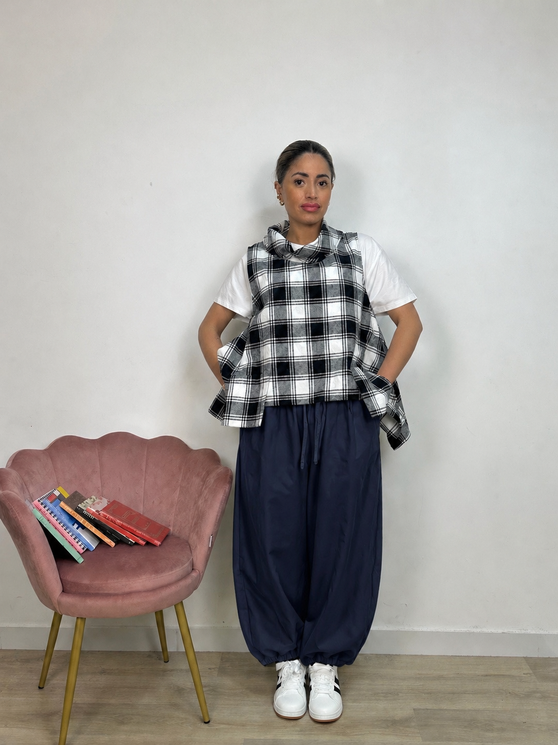 Pantalone Balloon con Elastico in Caviglia