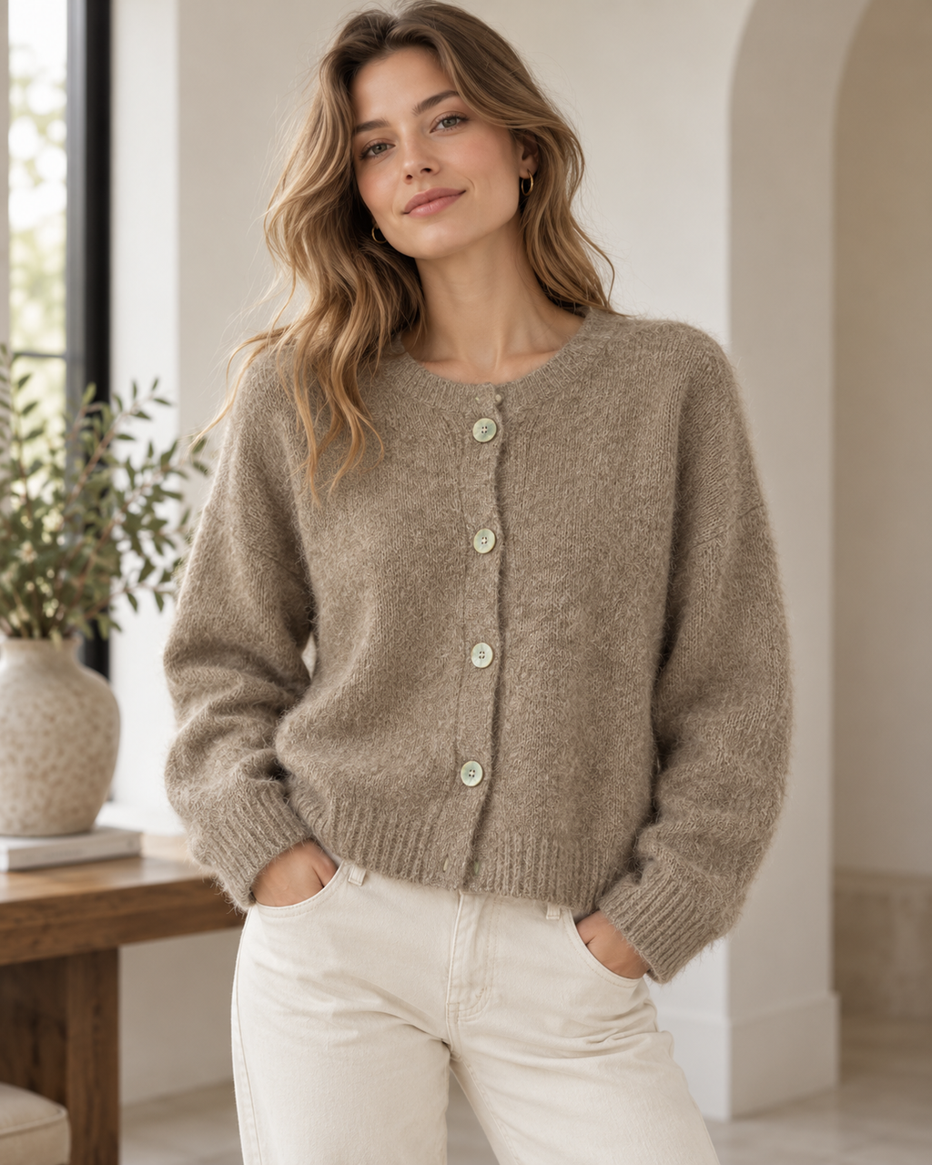 Maglione Chiusura a Bottoni