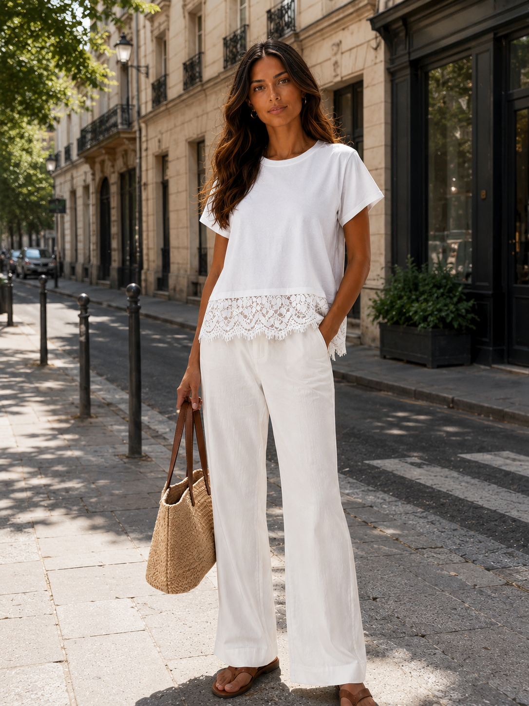 T-Shirt  con Pizzo
