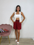 Shorts Elasticizzato Estivo di Lino