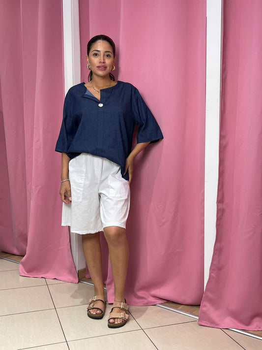 Maglia camicia denim