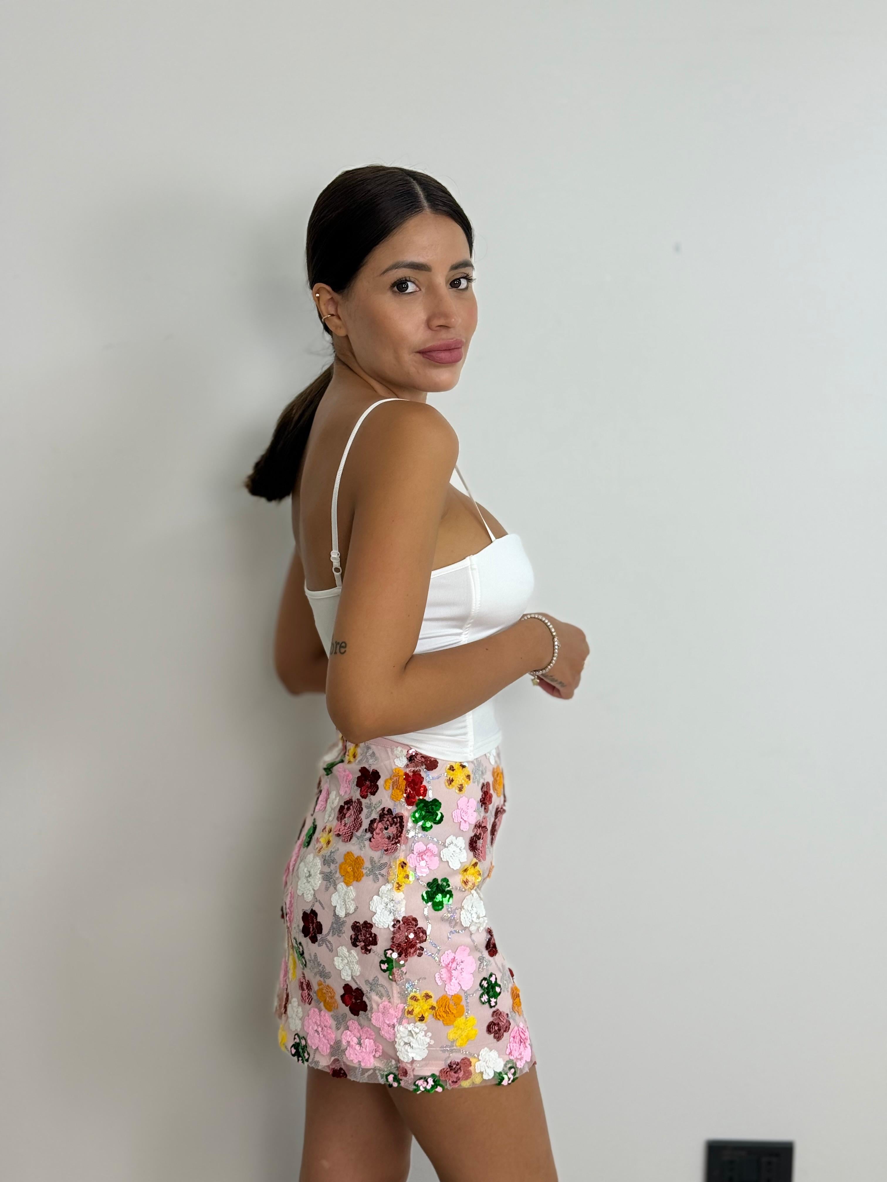 Gonna paillettes Flor