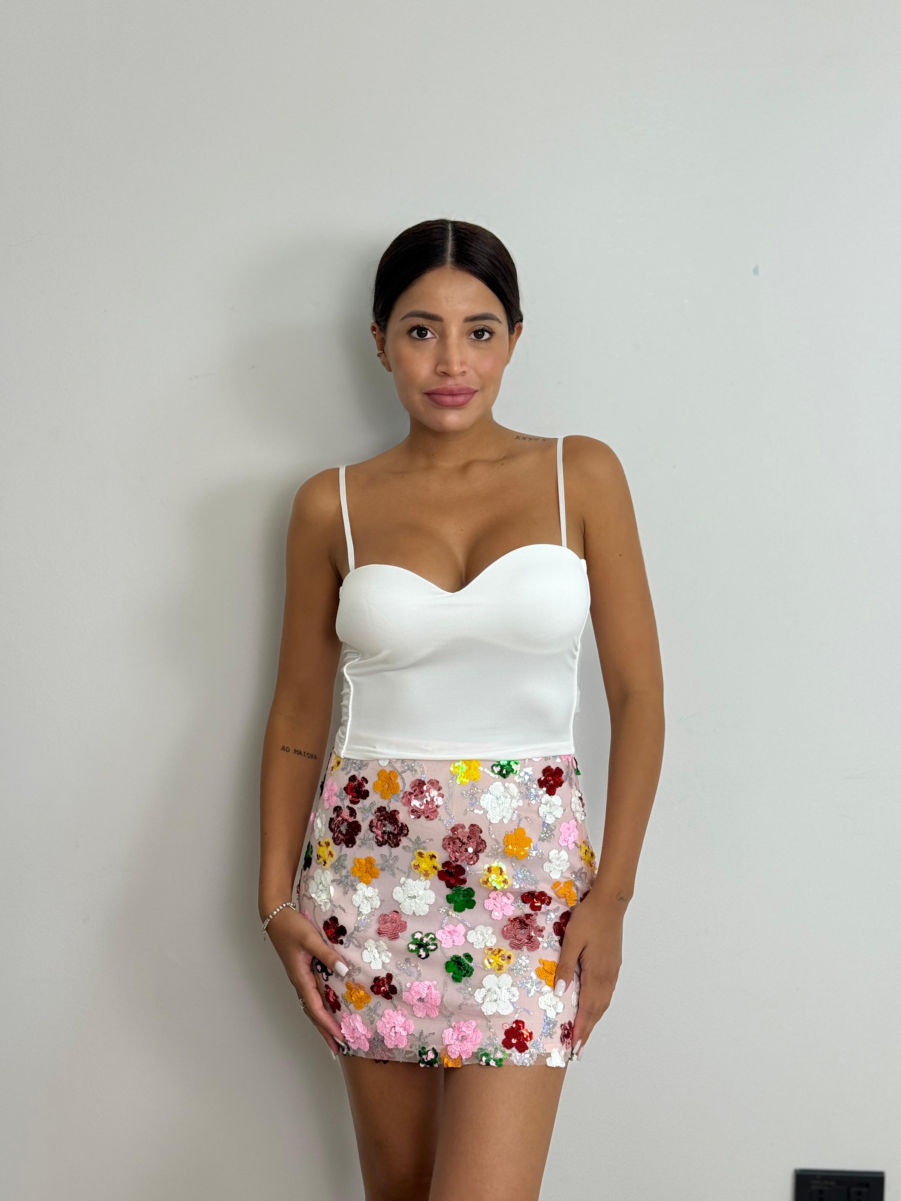 Gonna paillettes Flor