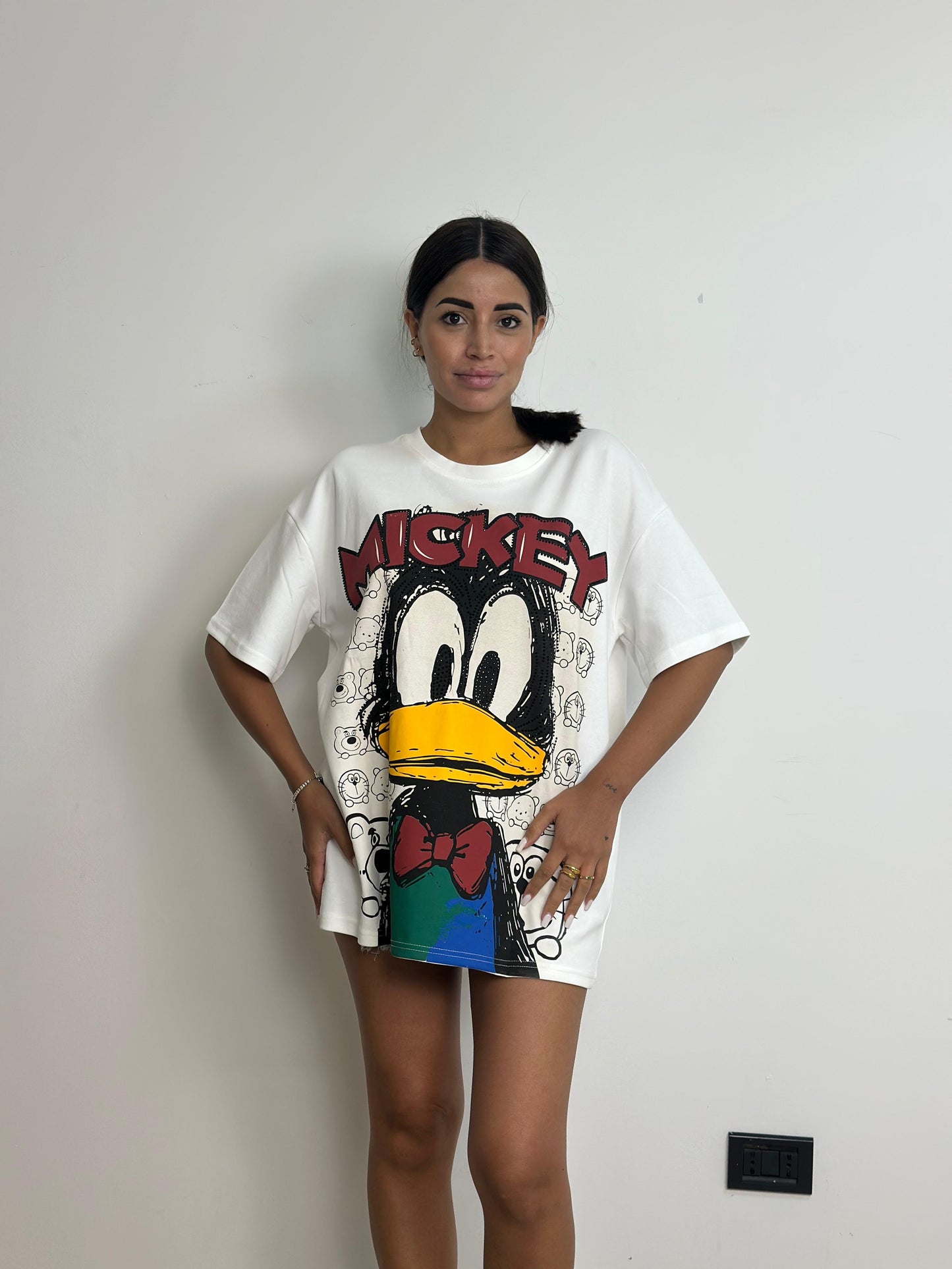 T-shirt felpa Mickey over