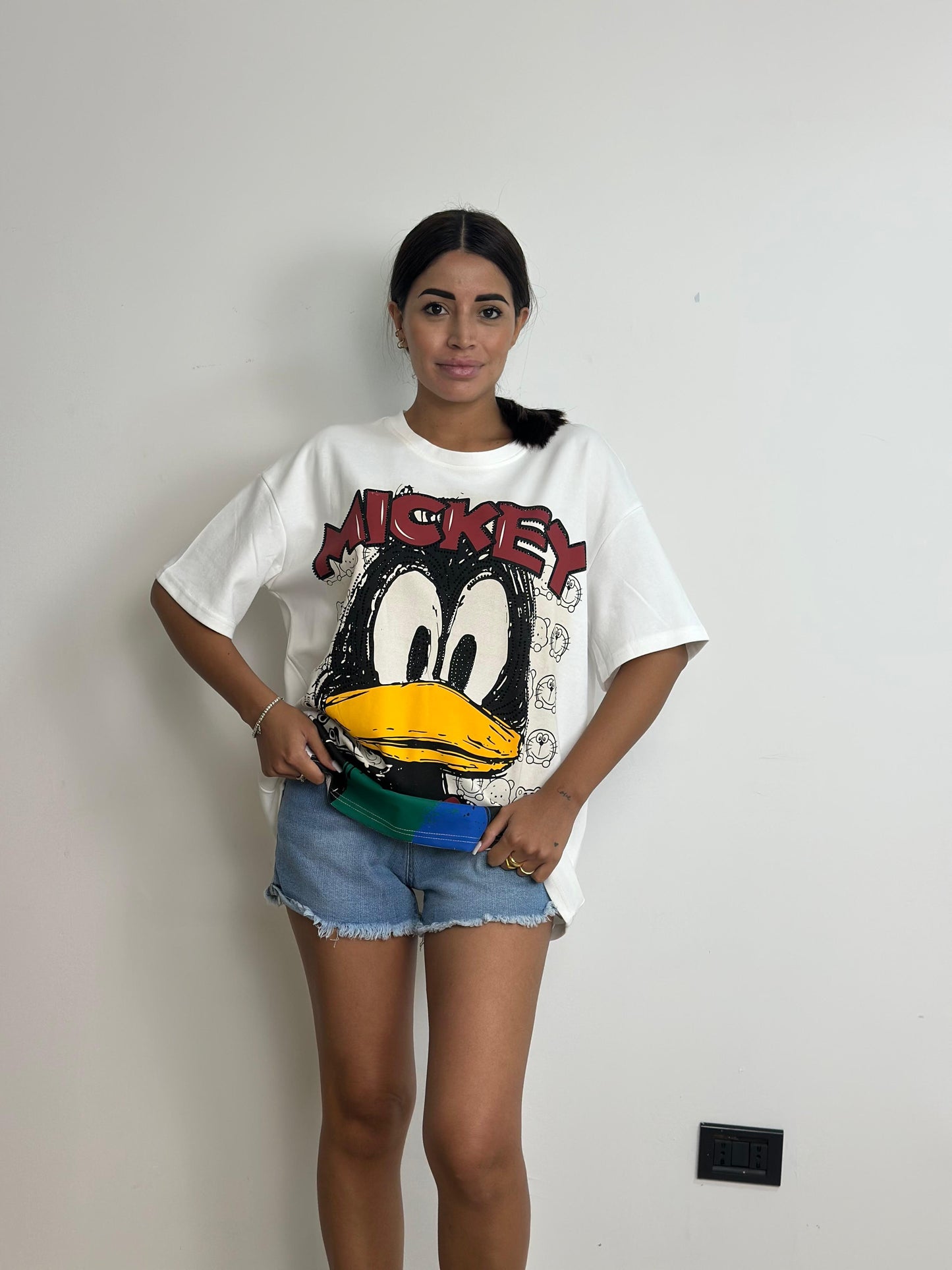 T-shirt felpa Mickey over